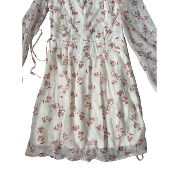 ABERCROMBIE & FITCH Floral Sheer Long Sleeve Button Down Dress Sz XXS - Picture 2 of 7